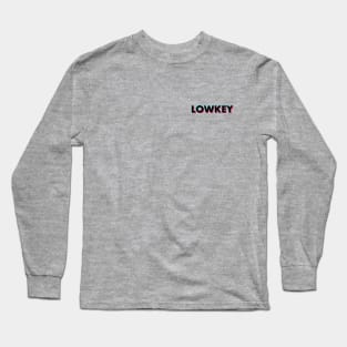 Lowkey Glitch Black Small Logo Long Sleeve T-Shirt